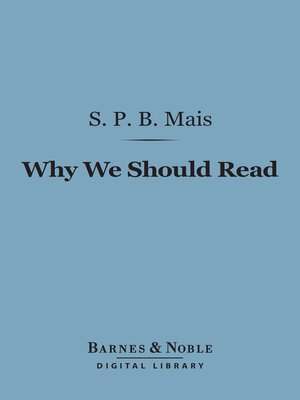 cover image of Why We Should Read (Barnes & Noble Digital Library)